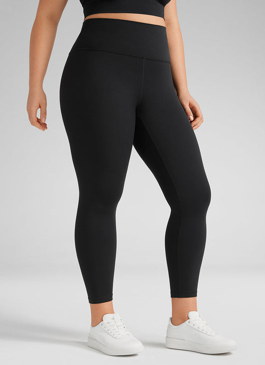 CRZ YOGA Women's Yoga High Rise Plus Size Butterluxe Leggings 25'' Black