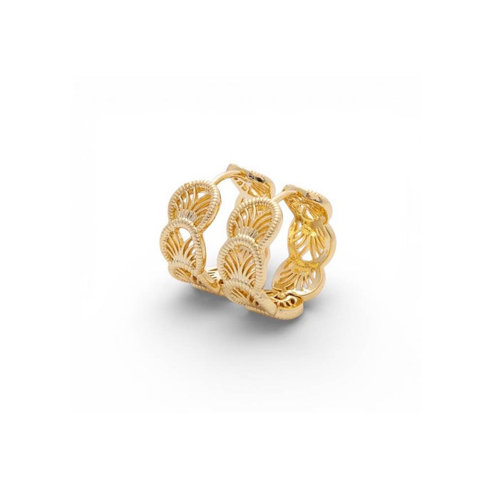 Cali Filigree Gold Filled Hoops Earrings