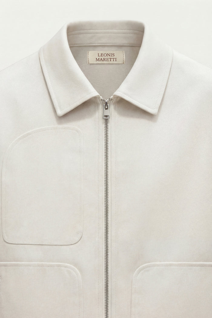 Carlo Zip Jacket Ivory