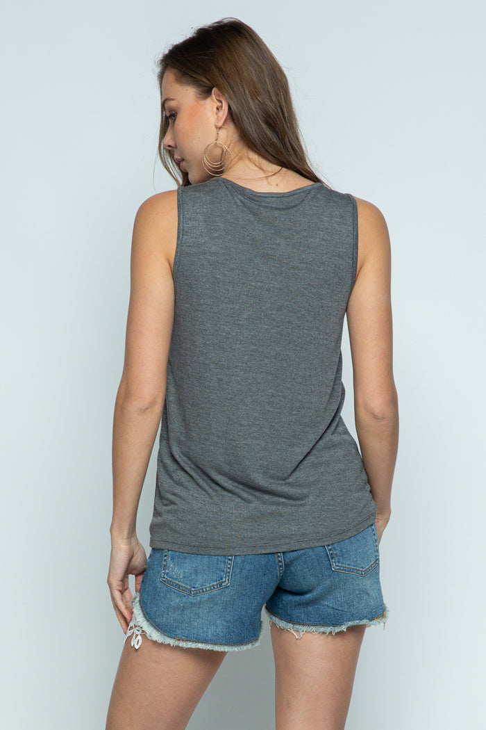 Charcoal top - Born To Glam