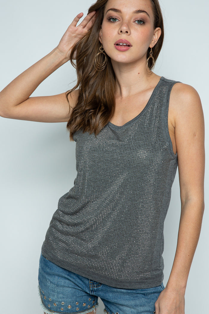 Charcoal top - Born To Glam