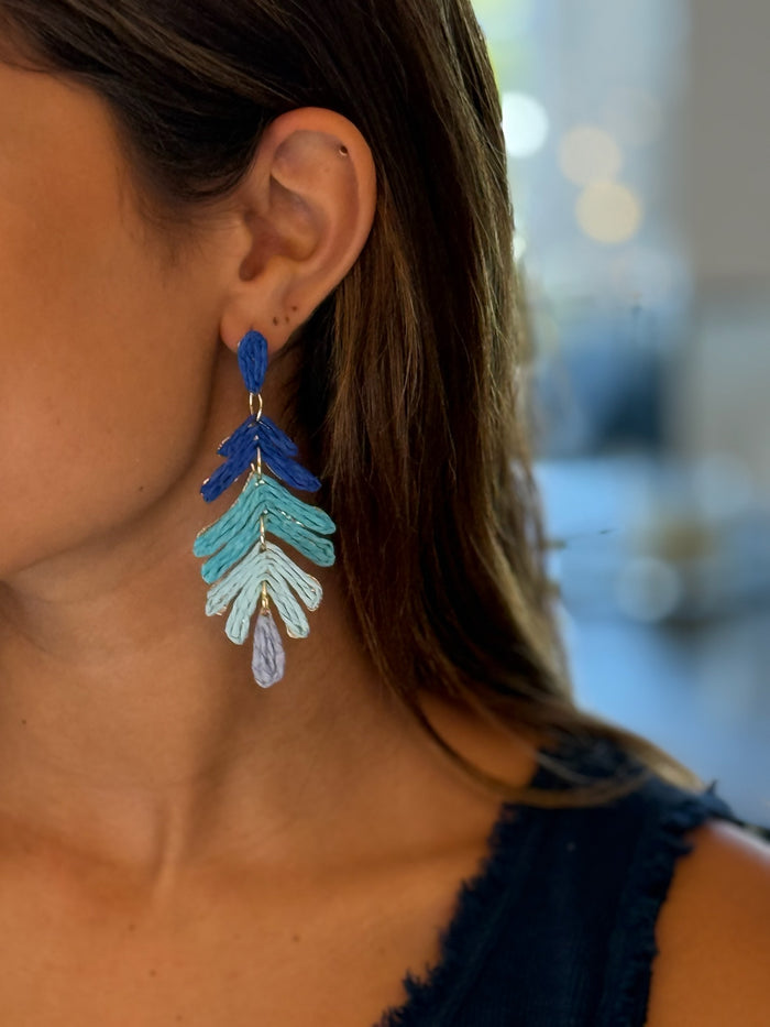 Charisma Earrings in Multi-Blue