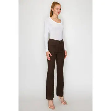 Chocolate High Rise Bootcut Jeans - Born To Glam