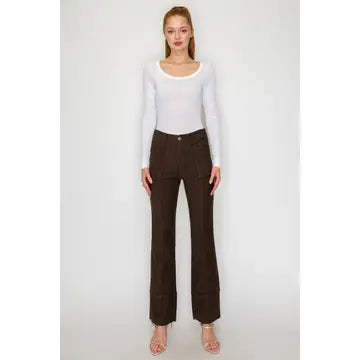 Chocolate High Rise Bootcut Jeans - Born To Glam