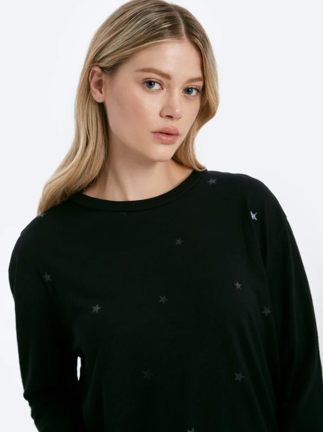 CHRLDR Star Foil Boatneck Top