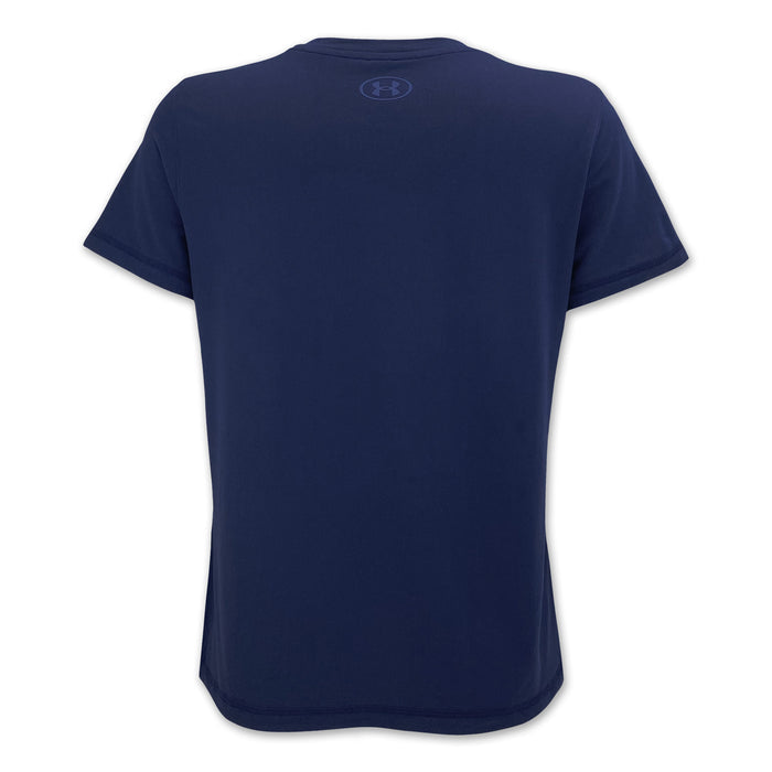Coast Guard Ladies Under Armour Tech Stretch T-Shirt (Navy)