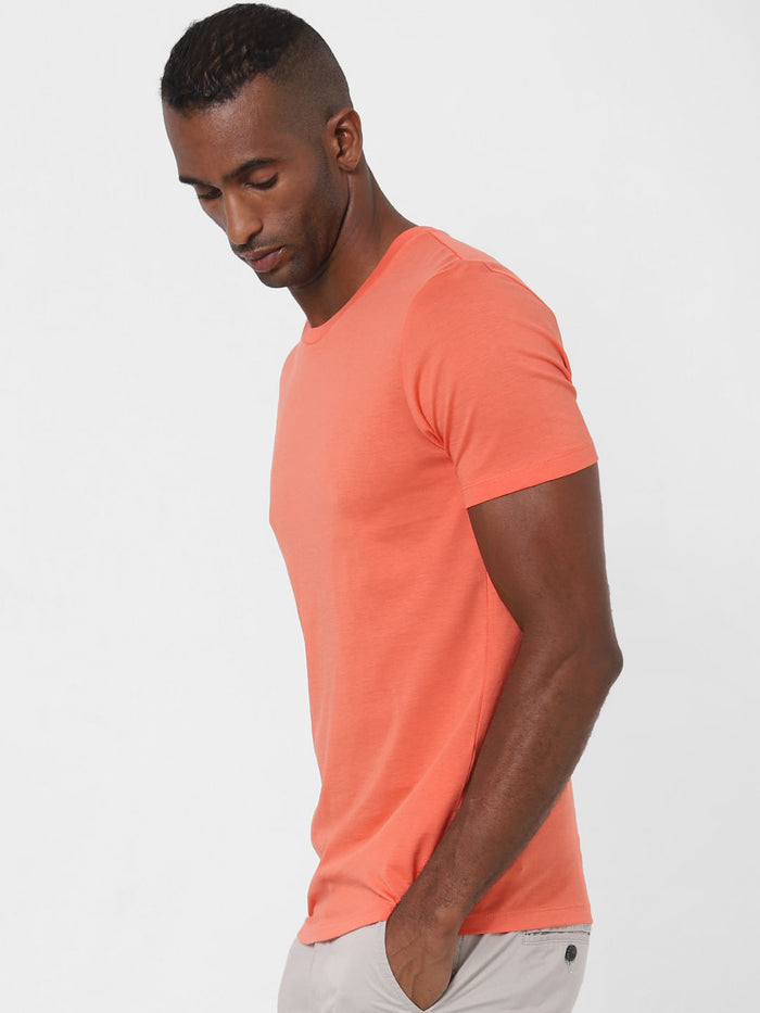 Coral Crew Neck T-Shirt