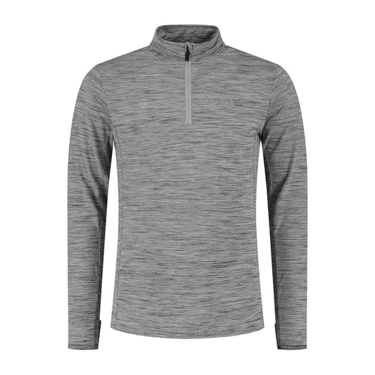 Rogelli Core hardlooptop lange mouw heren grijs voorkant.