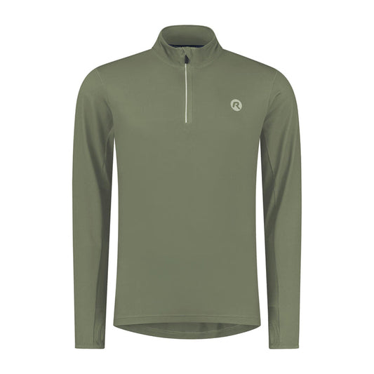 Rogelli Core hardlooptop lange mouw heren groen voorkant.