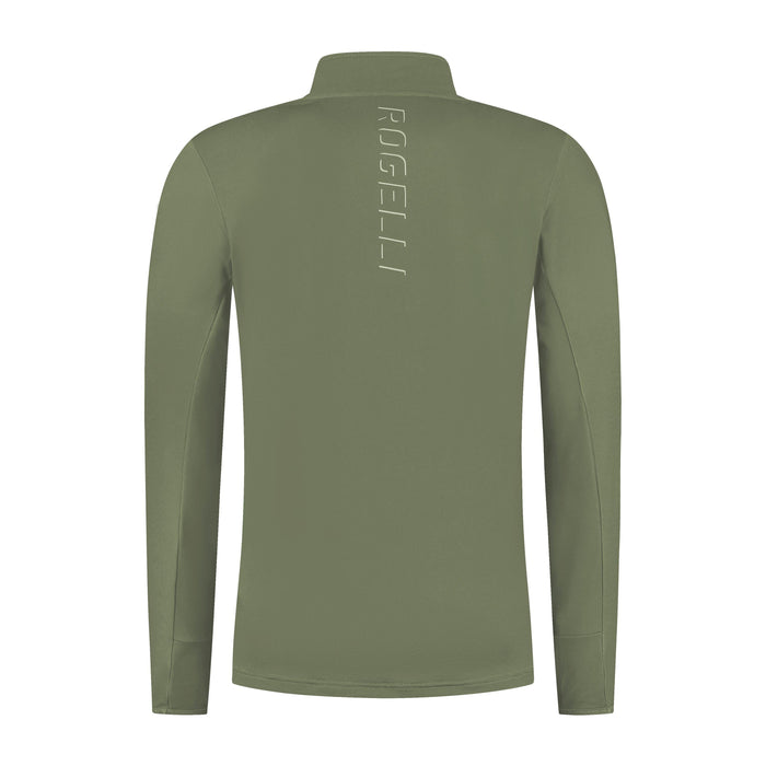 Rogelli Core hardlooptop lange mouw heren groen achterkant.