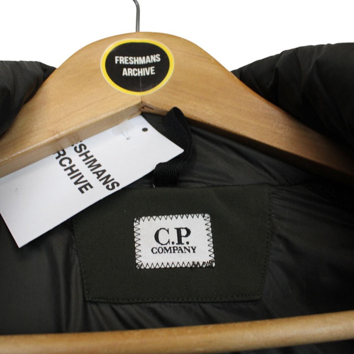 CP Company Khaki Green Full Zip Hybrid Down Soft Shell Lens Jacket