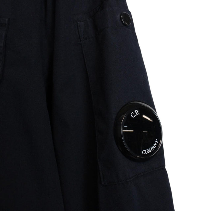 CP Company Navy Blue Full Zip Cotton Lens Overshirt Jacket