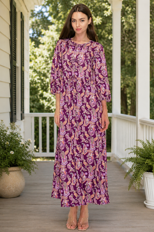 Crystal Purple Paisley FINAL SALE