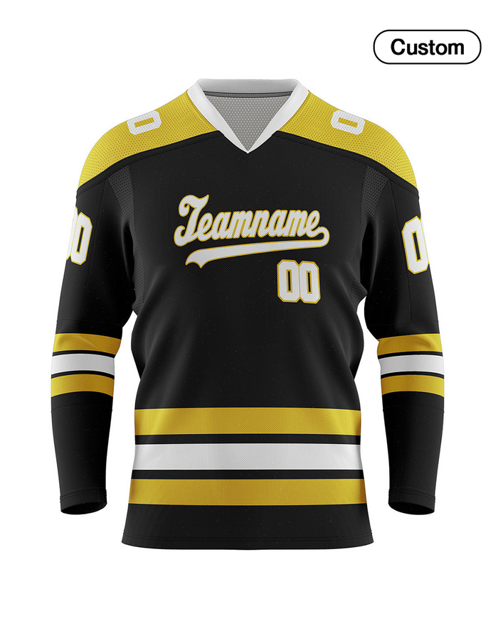 Custom Ice Hockey Jersey - Bi-Color Trim - Personalized Jersey