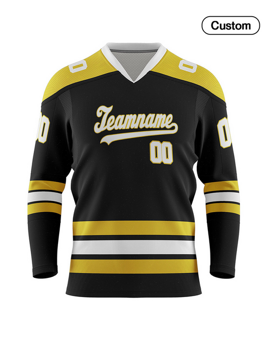 Custom Ice Hockey Jersey - Bi-Color Trim - Personalized Jersey