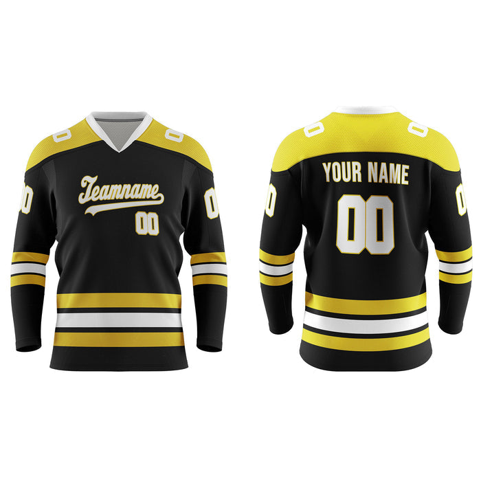 Custom Ice Hockey Jersey - Bi-Color Trim - Personalized Jersey