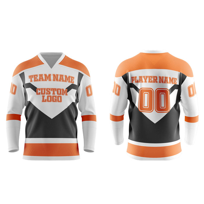 Custom Ice Hockey Jersey - Black Panel Design - Personalized Uniform