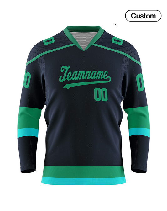 Custom Ice Hockey Jersey - Tri-Color Accent - Personalized Top