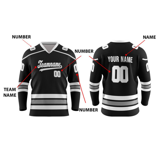Custom Ice Hockey Jersey - Trim Design - Personalized Teamwear