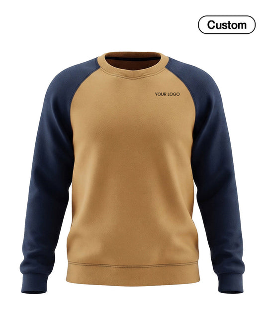 Custom Men Sweatshirt - Classic Raglan Design - Personalized Crewneck