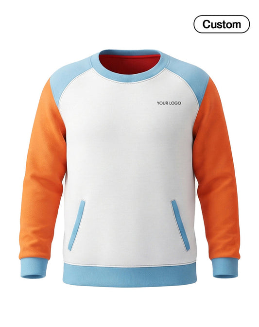 Custom Men Sweatshirt - Contrast Raglan Sleeve - Personalized