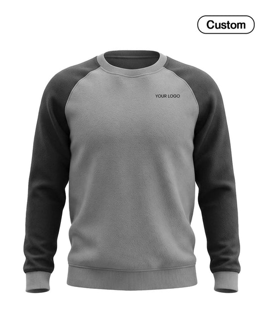 Custom Men Sweatshirt - Raglan Color Block - Personalized Pullover