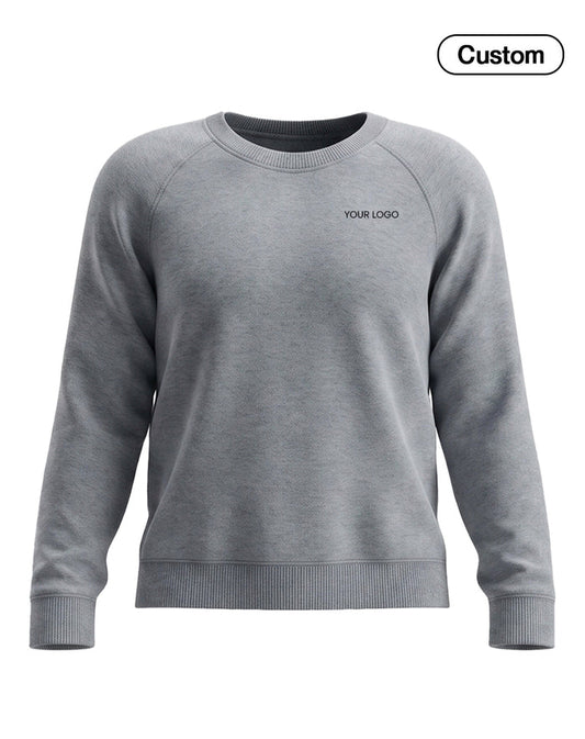 Custom Men Sweatshirt - Solid Raglan Design - Personalized Crewneck