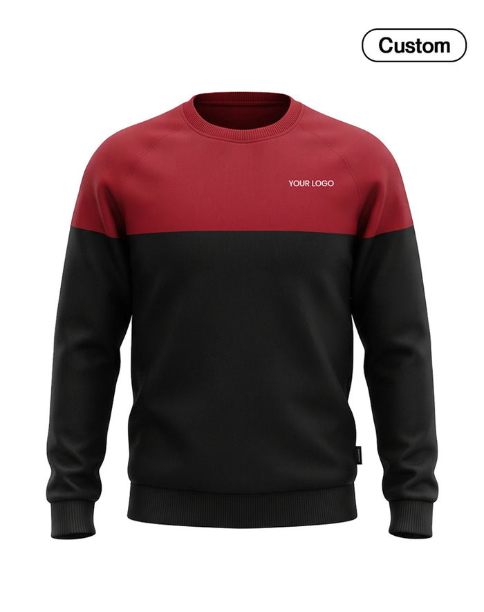 Custom Men Sweatshirt - Split Color Block - Personalized Pullover