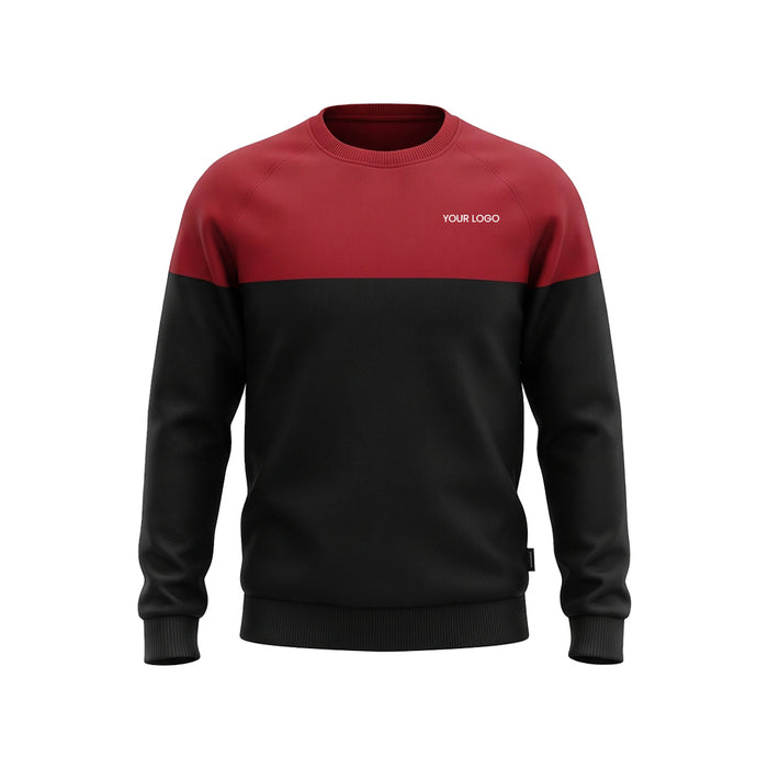 Custom Men Sweatshirt - Split Color Block - Personalized Pullover