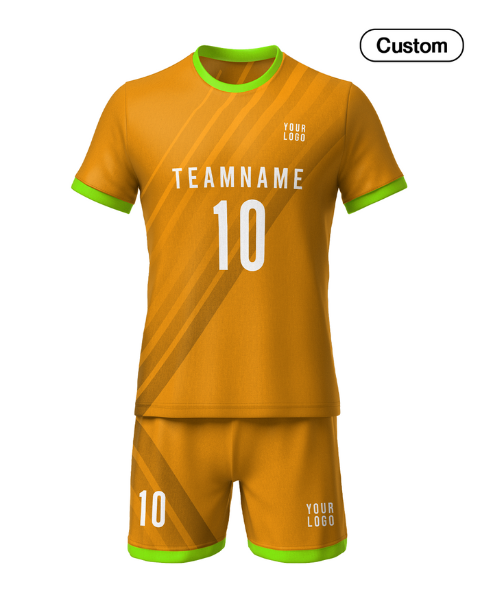 Custom Soccer Uniform - Stripe Design - Personalized Team Kit