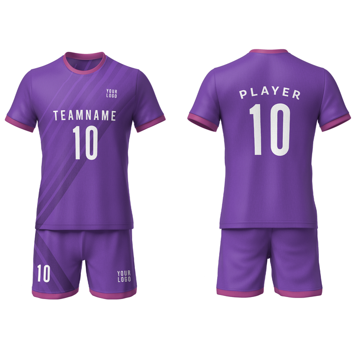 Custom Soccer Uniform - Stripe Design - Personalized Team Kit