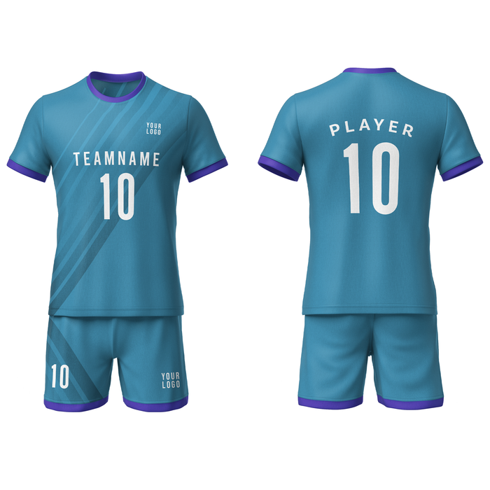 Custom Soccer Uniform - Stripe Design - Personalized Team Kit