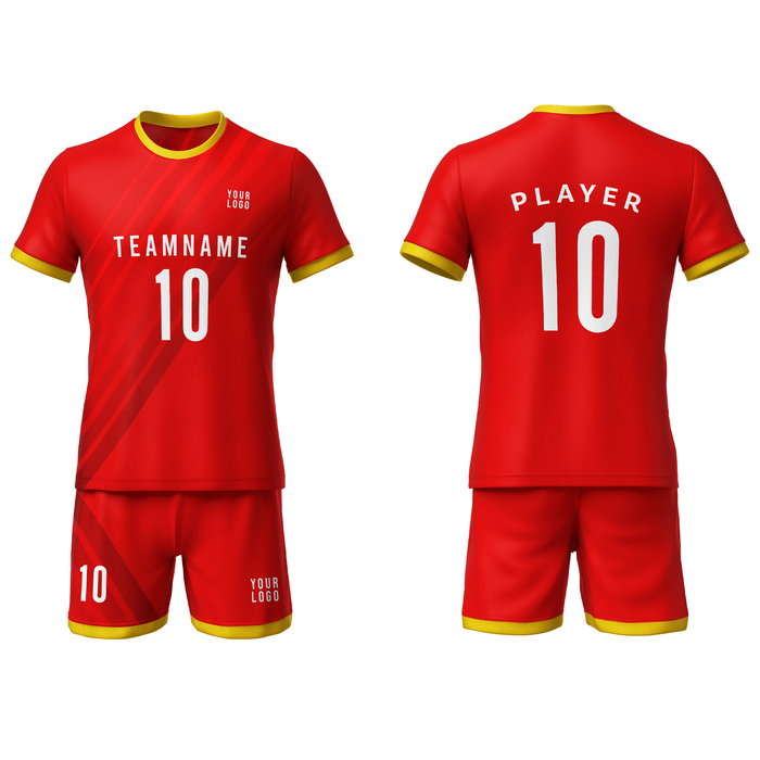 Custom Soccer Uniform - Stripe Design - Personalized Team Kit