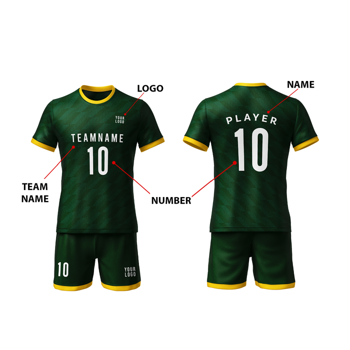 Custom Soccer Uniform - Stripe Design - Personalized Team Kit