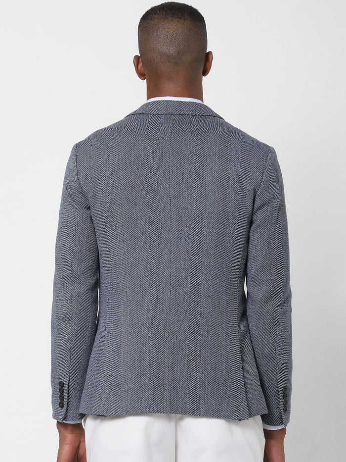 Dark Blue Double Button Blazer