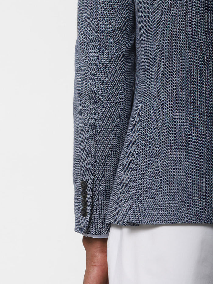 Dark Blue Double Button Blazer