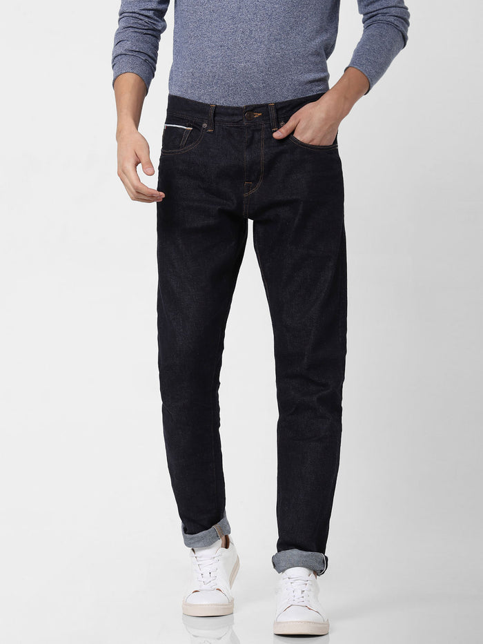 Dark Blue Toby Tapered Fit Jeans