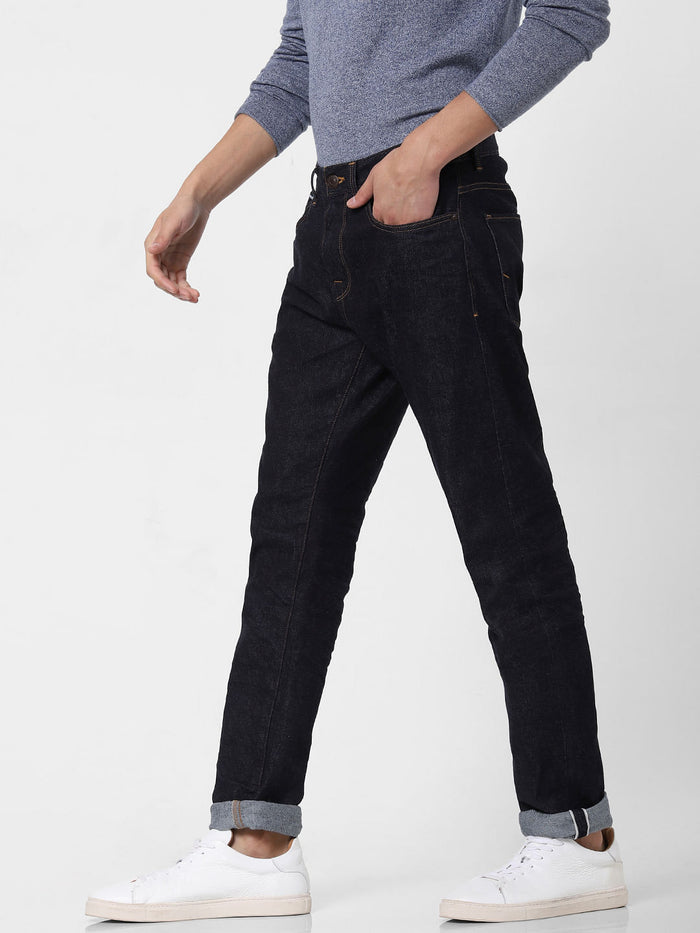 Dark Blue Toby Tapered Fit Jeans