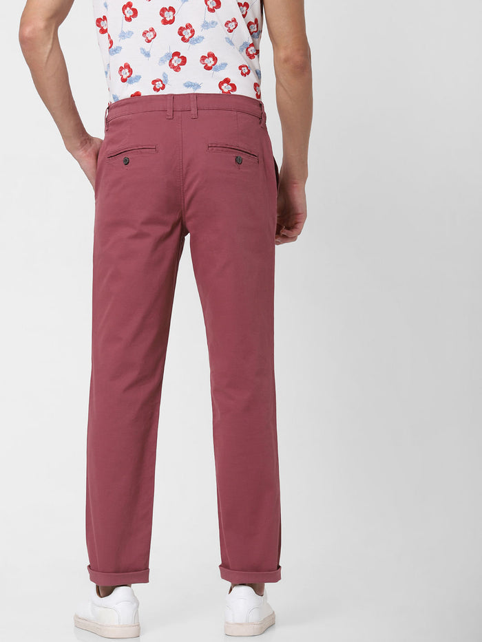 Dark Pink Slim Fit Chinos