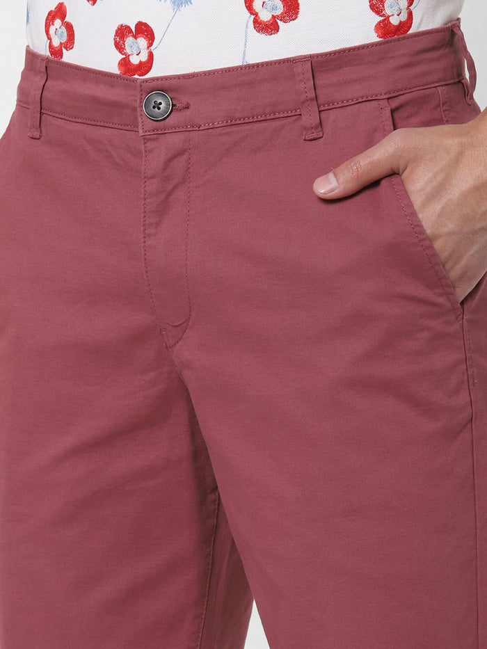 Dark Pink Slim Fit Chinos