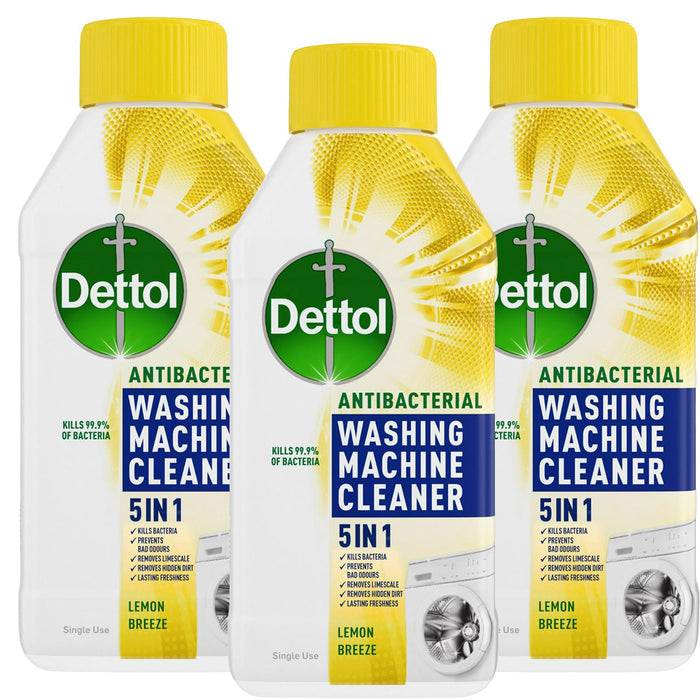 Dettol Washing machine cleaner 5 in 1 (lemon breeze) - 250ml - Shoppers-kart.com