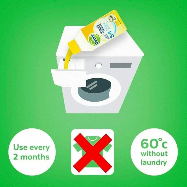 Dettol Washing machine cleaner 5 in 1 (lemon breeze) - 250ml - Shoppers-kart.com