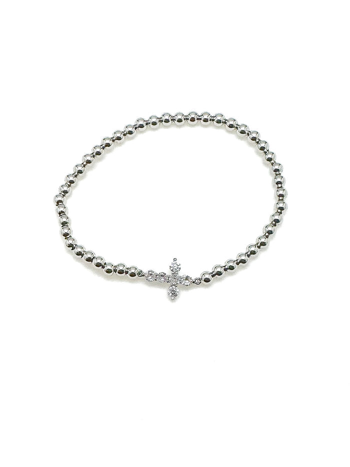 Silver Cross Bracelet