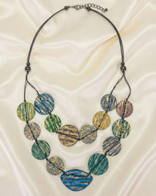Double Layered Disc Necklace - The Classic Boutique