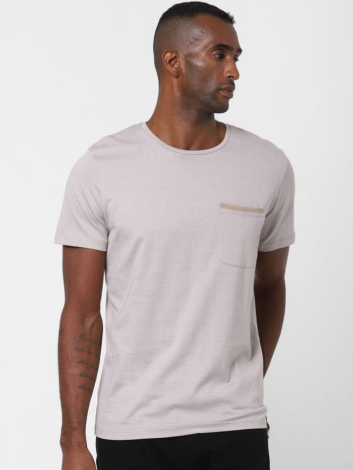 Ecru Crew Neck T-Shirt