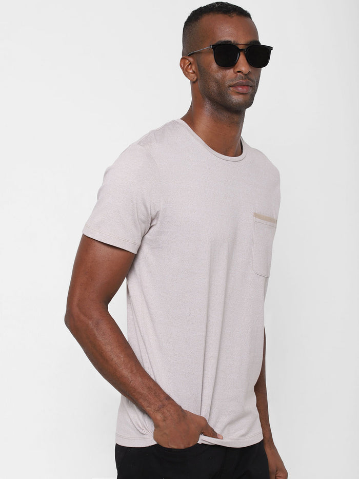 Ecru Crew Neck T-Shirt