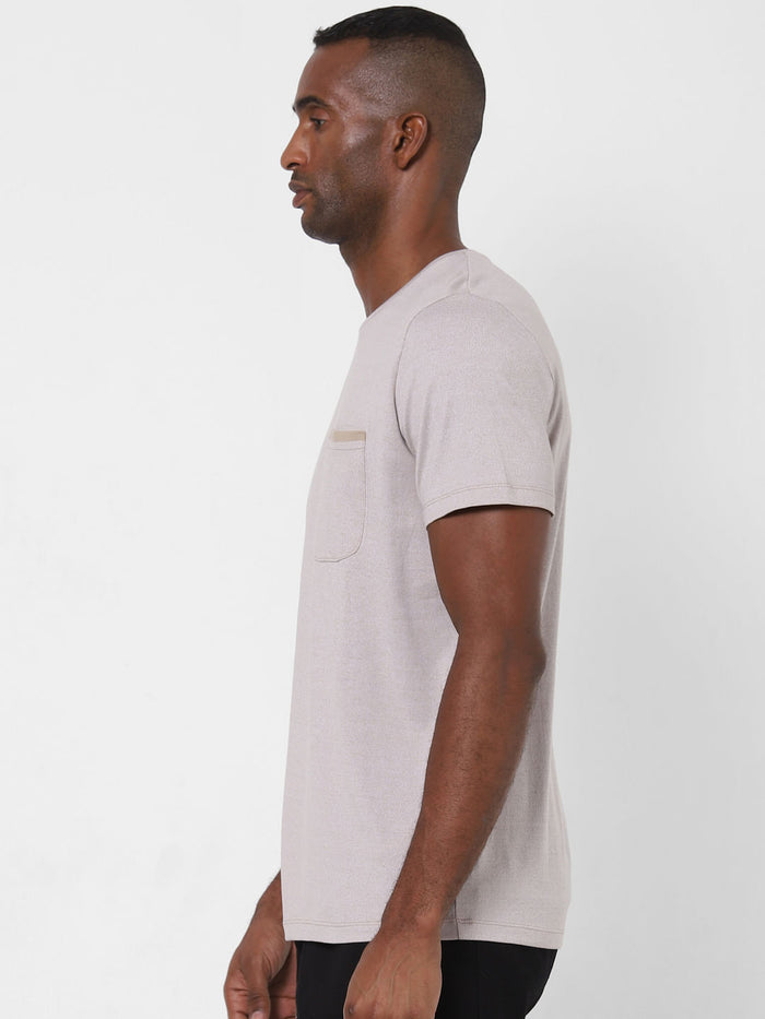Ecru Crew Neck T-Shirt