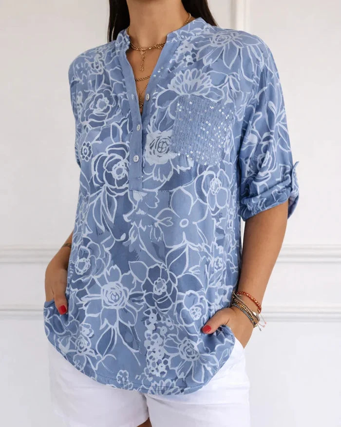 Elora™ - Elegant Blouse with Pocket