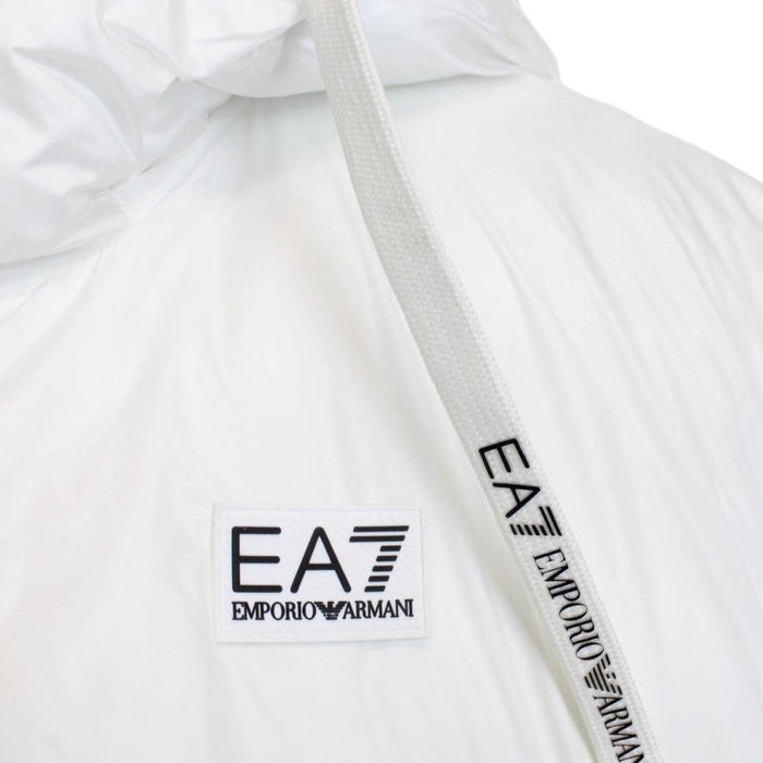 Emporio Armani White Reversible Hooded Down Gilet / Bodywarmer