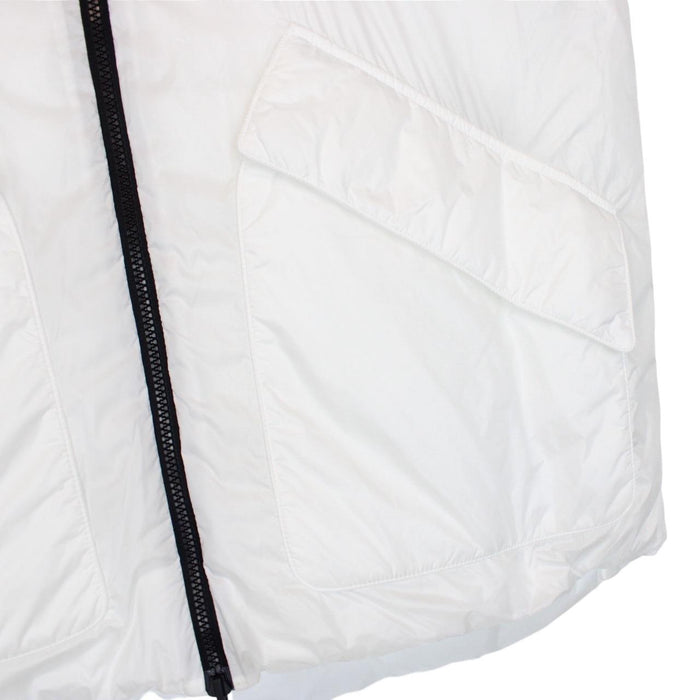 Emporio Armani White Reversible Hooded Down Gilet / Bodywarmer